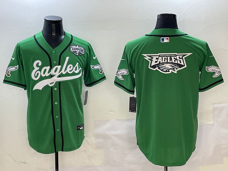 Men Philadelphia Eagles Blank Green three generations Jointly Name 2025 Nike Limited NFL Jersey style 24->philadelphia eagles->NFL Jersey
